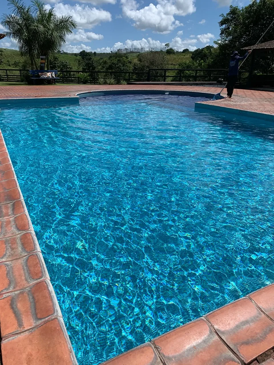 Recuperação de piscina verde